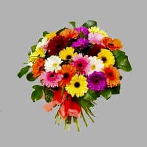 21 Renkli Gerbera Buket