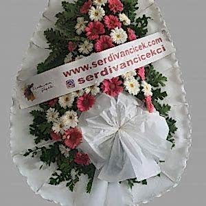 Renkli Mevsim Çiçekleri Çelenk